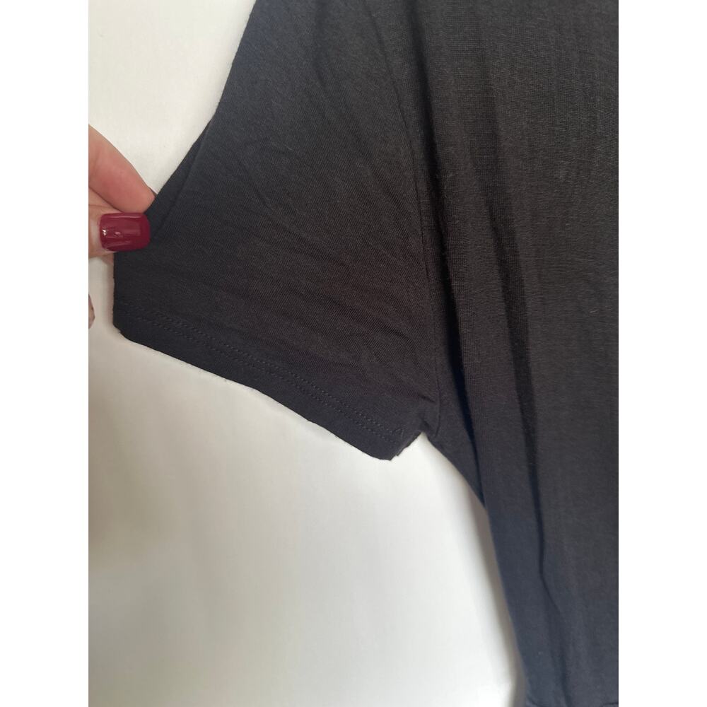 Rolla Coaster Dress 🌿Women’s Size Small Black Wrap Short Sleeve Casual NWT - Picture 9 of 12